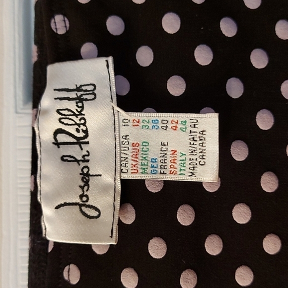 Joseph Ribkoff Polka Dot‎ Mini Skirt Lined Size 10 - Picture 4 of 5
